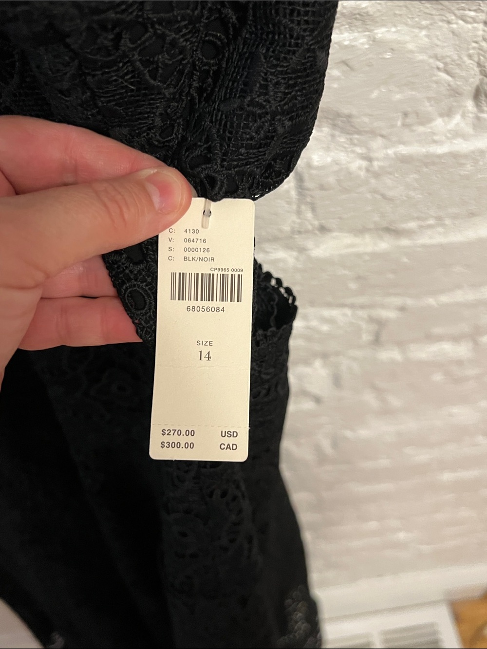 Anthropologie Black Lace High-Low Midi Dress - Picture 5 of 7